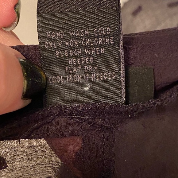 Black Chiffon Wrap or Coverup - Picture 5 of 5